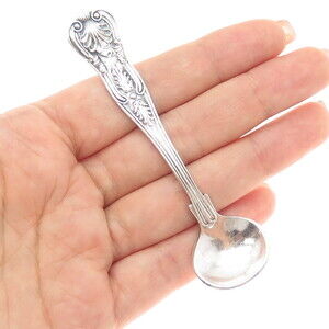 INTERNATIONAL SILVER 925 Sterling Antique Art Deco Naval Salt & Spices Spoon